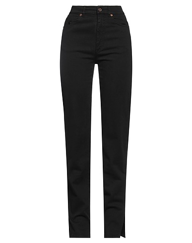 EUROPEAN CULTURE Denim trousers Black 93% Cotton, 5% Polyester, 2% Elastane