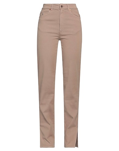 EUROPEAN CULTURE Denim pants Khaki 93% Cotton, 5% Polyester, 2% Elastane
