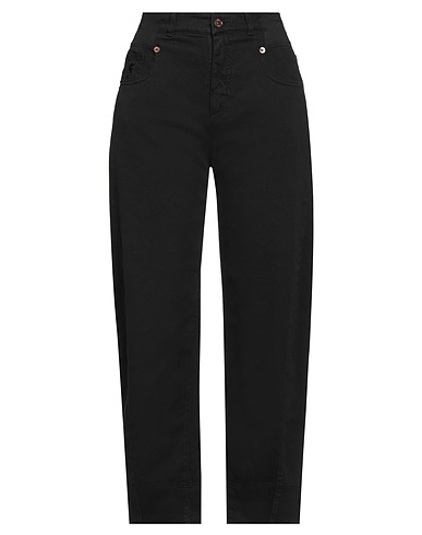 EUROPEAN CULTURE Denim trousers Black 98% Cotton, 2% Elastane