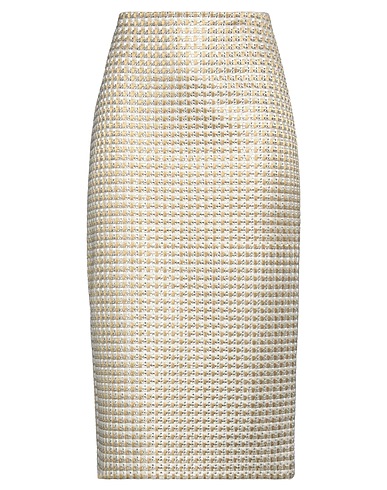 ERMANNO SCERVINO ミディ丈スカート ゴールド レーヨン 38% / ポリエステル 33% / コットン 16% / ナイロン 13% / ガラス