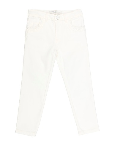 PHILOSOPHY di LORENZO SERAFINI Denim trousers White 97% Cotton, 3% Elastane
