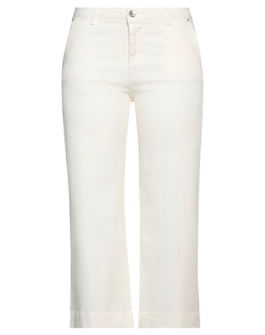 TAKE-TWO Casual trouser Cream 98% Cotton, 2% Elastane