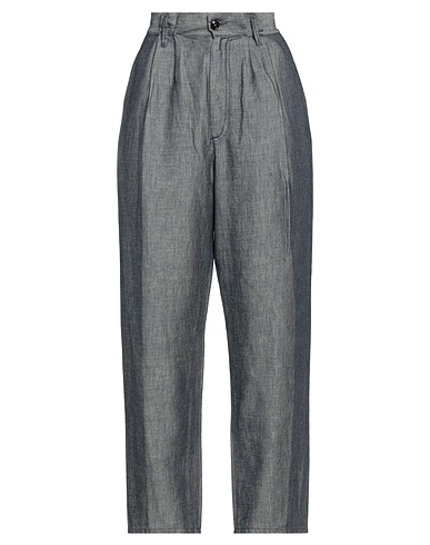 (+) PEOPLE Casual pants Navy 50% Cotton, 50% Linen