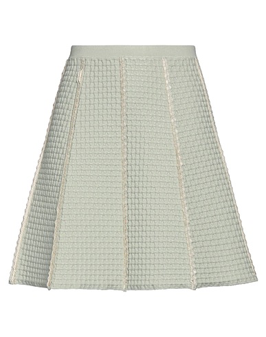 SANDRO Mini skirt Sage green 47% Viscose, 27% Polyamide, 24% Polyester, 2% Lamous™