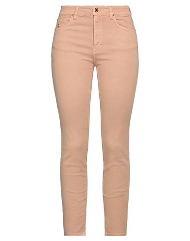 EUROPEAN CULTURE Casual trouser Camel 93% Cotton, 5% Polyester, 2% Elastane