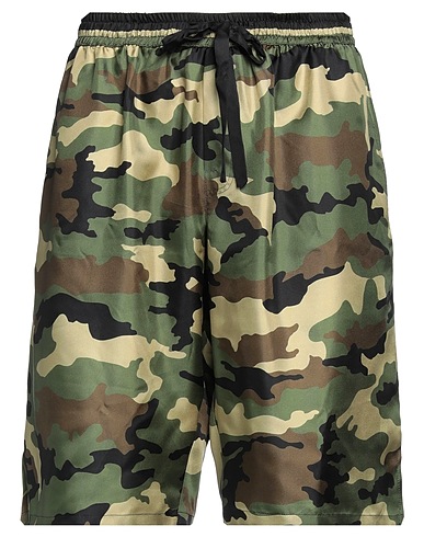 DOLCE&GABBANA Shorts & Bermuda Military green 100% Silk