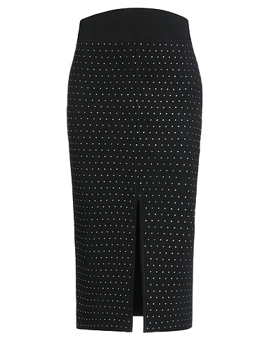 SANDRO Midi skirt Black 55% Viscose, 43% Polyamide, 2% Elastane