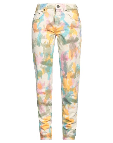 ONE TEASPOON Denim trousers Beige 100% Cotton