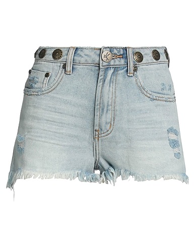 ONE TEASPOON Denim shorts Blue 100% Cotton