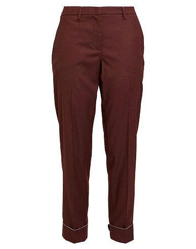 FABIANA FILIPPI Hosen Schokobraun 94% Schurwolle, 5% Polyamid, 1% Elastan, Messing