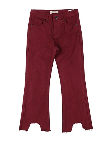 VICOLO Casual pants Burgundy 98% Cotton, 2% Elastane