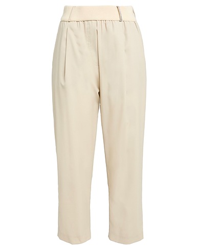 FABIANA FILIPPI Casual trouser Beige 100% Merino Wool, Cashmere