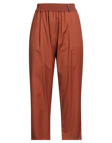 FABIANA FILIPPI Casual trouser Tan 100% Merino Wool, Cashmere