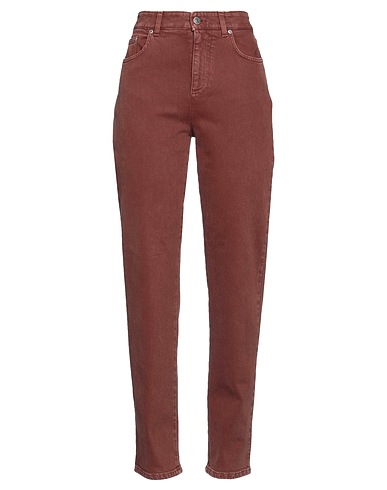 STELLA McCARTNEY Denim trousers Brown 98% Cotton, 2% Elastane