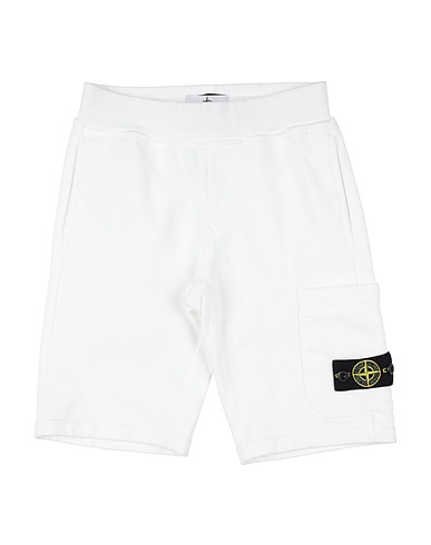 STONE ISLAND JUNIOR Shorts & Bermuda White 100% Cotton