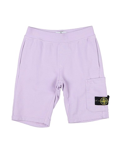 STONE ISLAND JUNIOR Pantalone felpa Lilla 100% Cotone