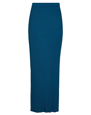 8 by YOOX Maxi Skirts VISCOSE BLEND PLEATED KNIT MAXI SKIRT
 Deep teal 72% Viscose, 28% Recycled polyester
