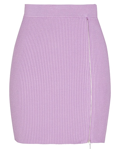 8 by YOOX Mini skirt VISCOSE BLEND MINI SKIRT WITH ZIP DETAIL
 Mauve 72% Viscose, 28% Recycled polyester