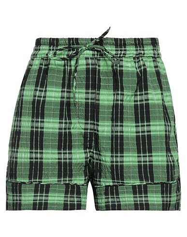 GANNI Shorts & Bermuda Green 52% Organic cotton, 40% Recycled polyester, 8% Polyamide