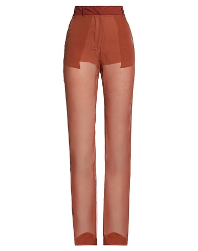 NENSI DOJAKA Casual trouser Brown 100% Silk