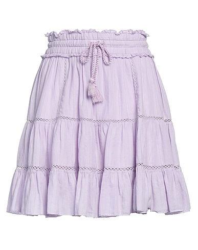 MARANT ÉTOILE Mini skirt Lilac 60% Cotton, 36% Linen, 4% Viscose