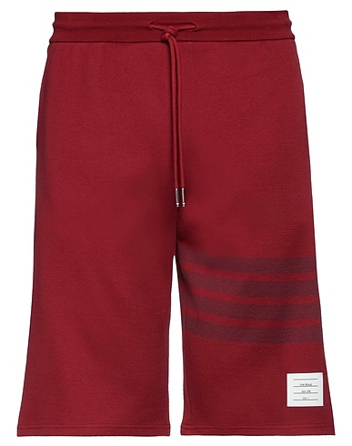 THOM BROWNE Shorts & Bermuda Burgundy 100% Cotton