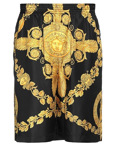 VERSACE Shorts & Bermuda Black 100% Silk