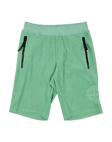 STONE ISLAND JUNIOR Shorts & Bermuda Light green 100% Cotton