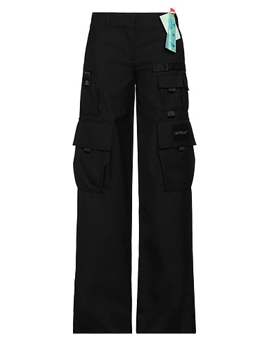 OFF-WHITE™ Cargo Nero 100% Lana Vergine