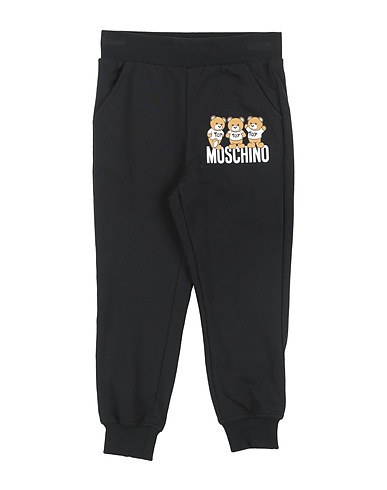 MOSCHINO KID Casual pants Black 100% Cotton, Elastane