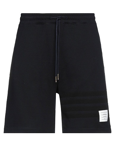 THOM BROWNE Shorts & Bermuda Midnight blue 100% Cotton, Elastane