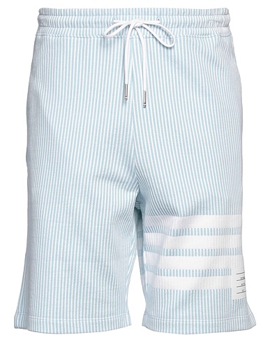 THOM BROWNE Shorts & Bermuda Sky blue 100% Cotton, Elastane