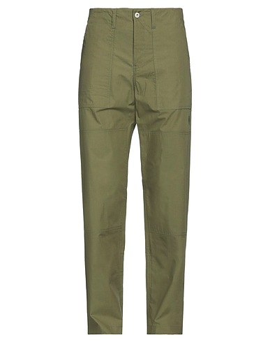 MARCELO BURLON Casual trouser Military green 100% Cotton, Polyester