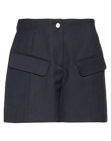 MAJE Shorts & Bermuda Midnight blue 53% Polyester, 44% Virgin Wool, 3% Elastane