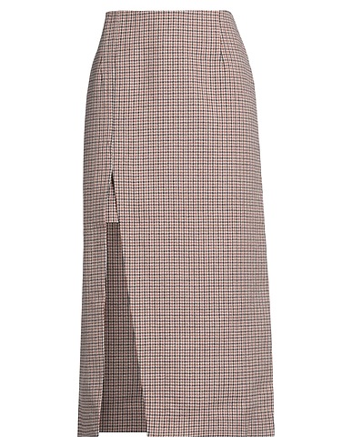 MAJE Midi skirt Rust 37% Cotton, 30% Wool, 22% Polyester, 11% Polyamide