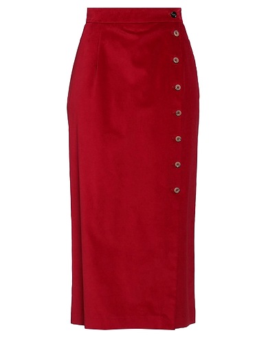 BERWICH Midi skirt Brick red 98% Cotton, 2% Elastane