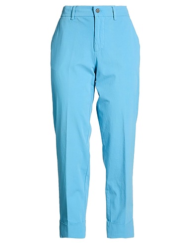BERWICH Casual pants Light blue 89% Cotton, 11% Elastane