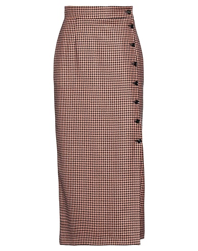 BERWICH Midi skirt Salmon pink 100% Virgin Wool