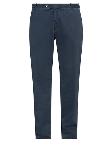 LUIGI BORRELLI NAPOLI Casual trouser Navy blue 97% Cotton, 3% Elastane