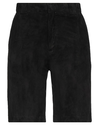 SALVATORE SANTORO Shorts & Bermuda Black Ovine leather