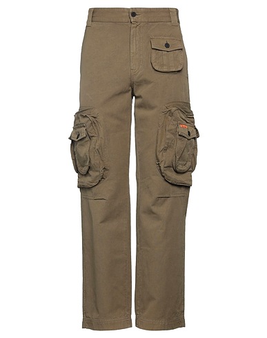HERON PRESTON Cargo Military green 80% Cotton, 20% Linen