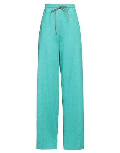 MAX MARA スウェットパンツ ターコイズブルー コットン 60% / リネン 40%