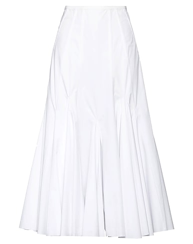 SPORTMAX Midi-Rock Weiß 100% Baumwolle