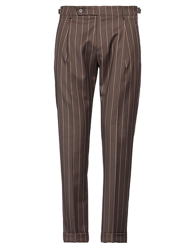 BERWICH Casual pants Dark brown 100% Virgin Wool