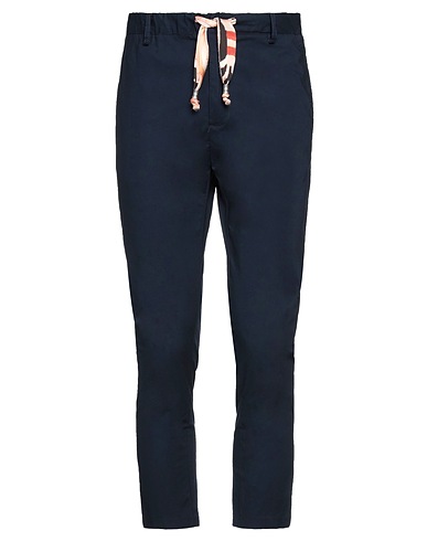 GREY DANIELE ALESSANDRINI Casual trouser Navy blue 95% Cotton, 5% Elastane