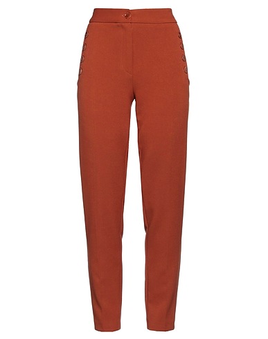 BLUKEY Casual trouser Brown 60% Viscose, 37% Polyester, 3% Elastane