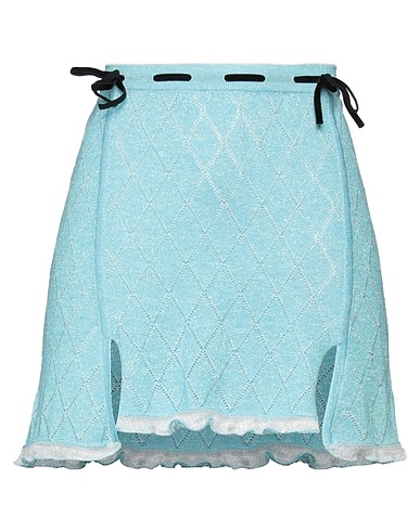 CORMIO Minigonna Turchese 50% Cotone, 34% Lyocell, 11% Poliestere, 5% Poliammide