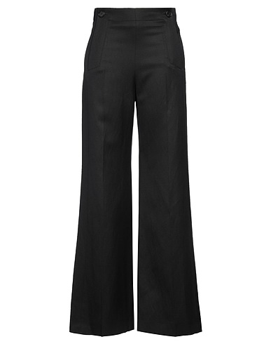 CHLOÉ Casual pants Black 65% Virgin Wool, 35% Linen