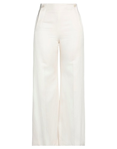 CHLOÉ Casual pants Ivory 65% Virgin Wool, 35% Linen