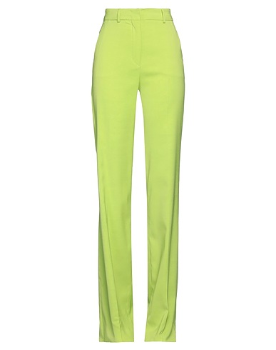 SPORTMAX Casual trouser Lime green 98% Viscose, 2% Elastane